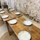 Farmhouse table with bread board