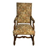 Louis XIII style walnut armchair