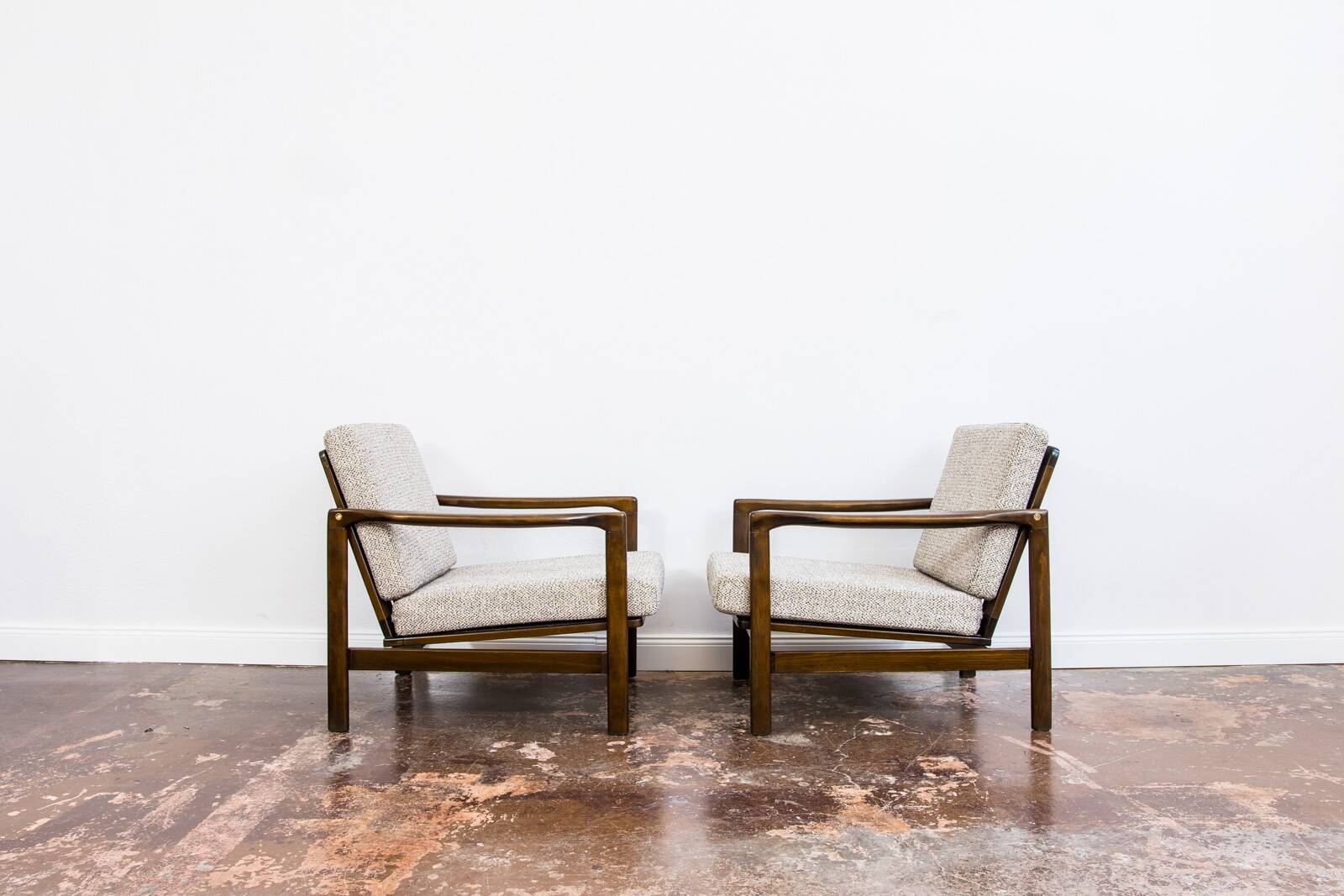 Mid Century Armchairs By Zenon Bączyk, 1960's, Set Of 2