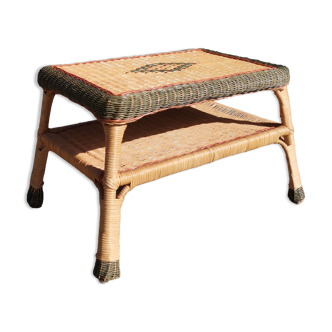 Table basse en rotin
