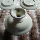 Service of 8 plates + 1 compote dish Limoges France