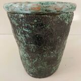 Large vintage turquoise ceramic pot from the 60s. Perfect condition. Dimensions: 20 cm high x 17 l.