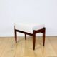 Edmund Homa stool, cream ivory white boucle seat - 2 pieces available