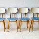 Chaises vintage de ton, lot de 4