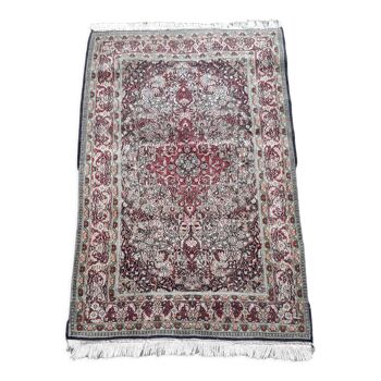 Antique carpet kashmir wool and silk 144x93cm