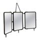 Art Deco 3 Nickel-plated glass covers Table or wall mirror, 1940s, Italy