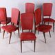Vintage French Art Deco Chairs by Jules Leleu for Stella, 1940s, Set of 6