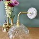 Vintage glass elbow wall light - tableware collection - (ACCV1)