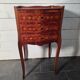 Louis XV style bedside table in marquetry with 3 drawers.