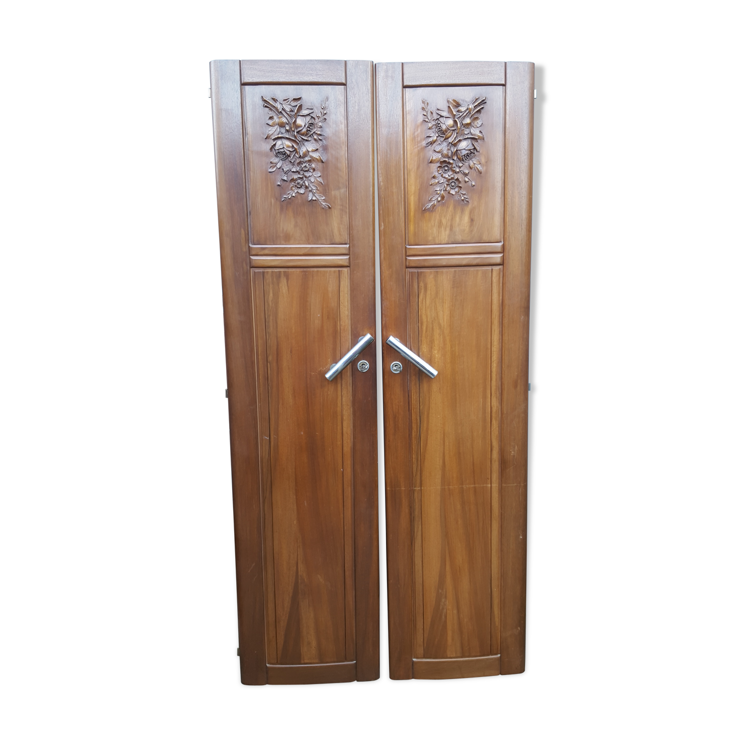 Pair of solid wood Art Deco doors