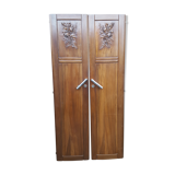 Pair of solid wood Art Deco doors