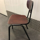 Pagholz chair black lacquered metal and wood circa 1950