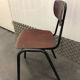Chaise Pagholz métal laqué noir et bois vers 1950