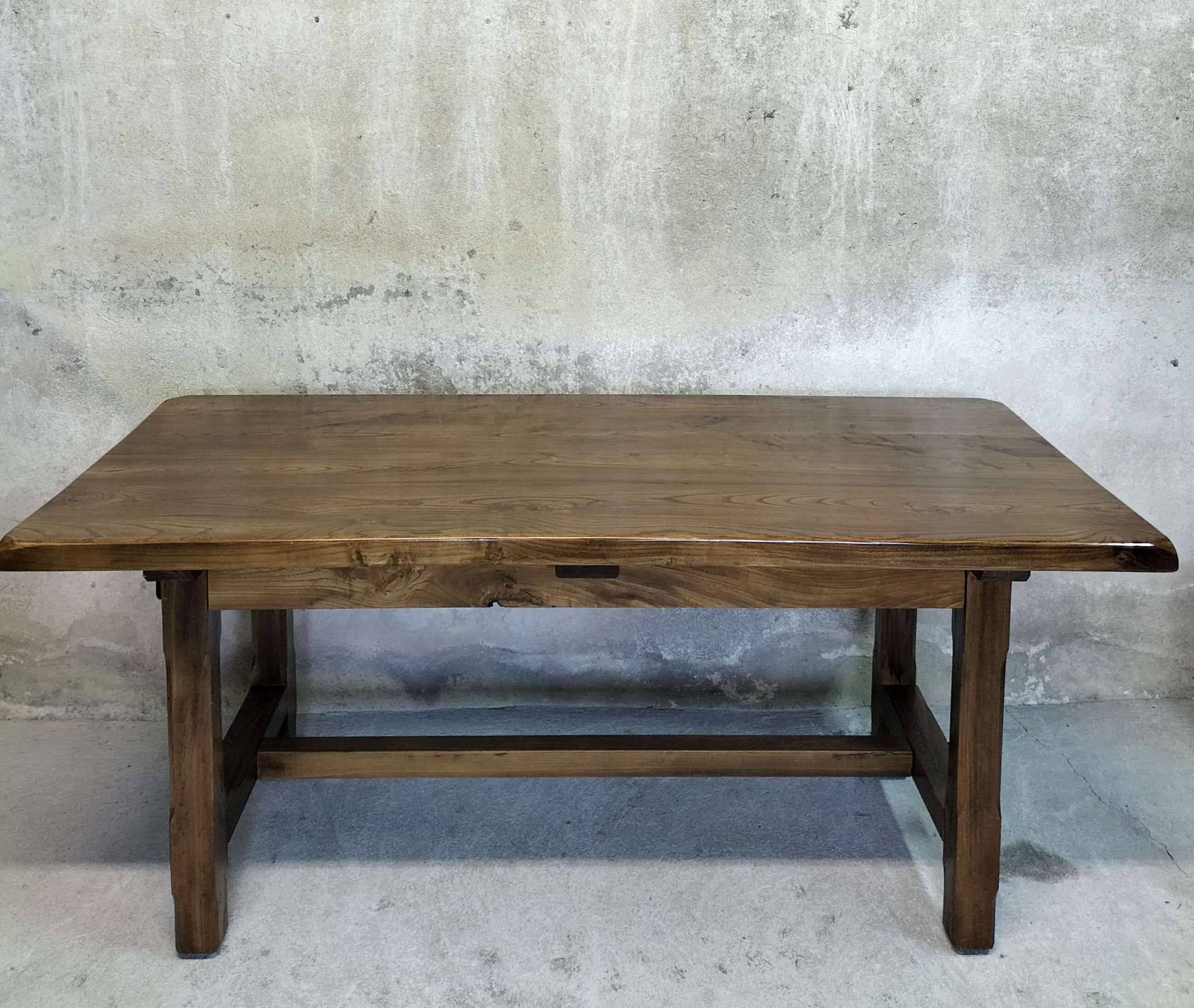 Solid wood farmhouse table