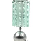 Lampe de table en verre moulé, Italie vers 1970