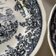 Assiettes en faïence Luneville décor anglais 