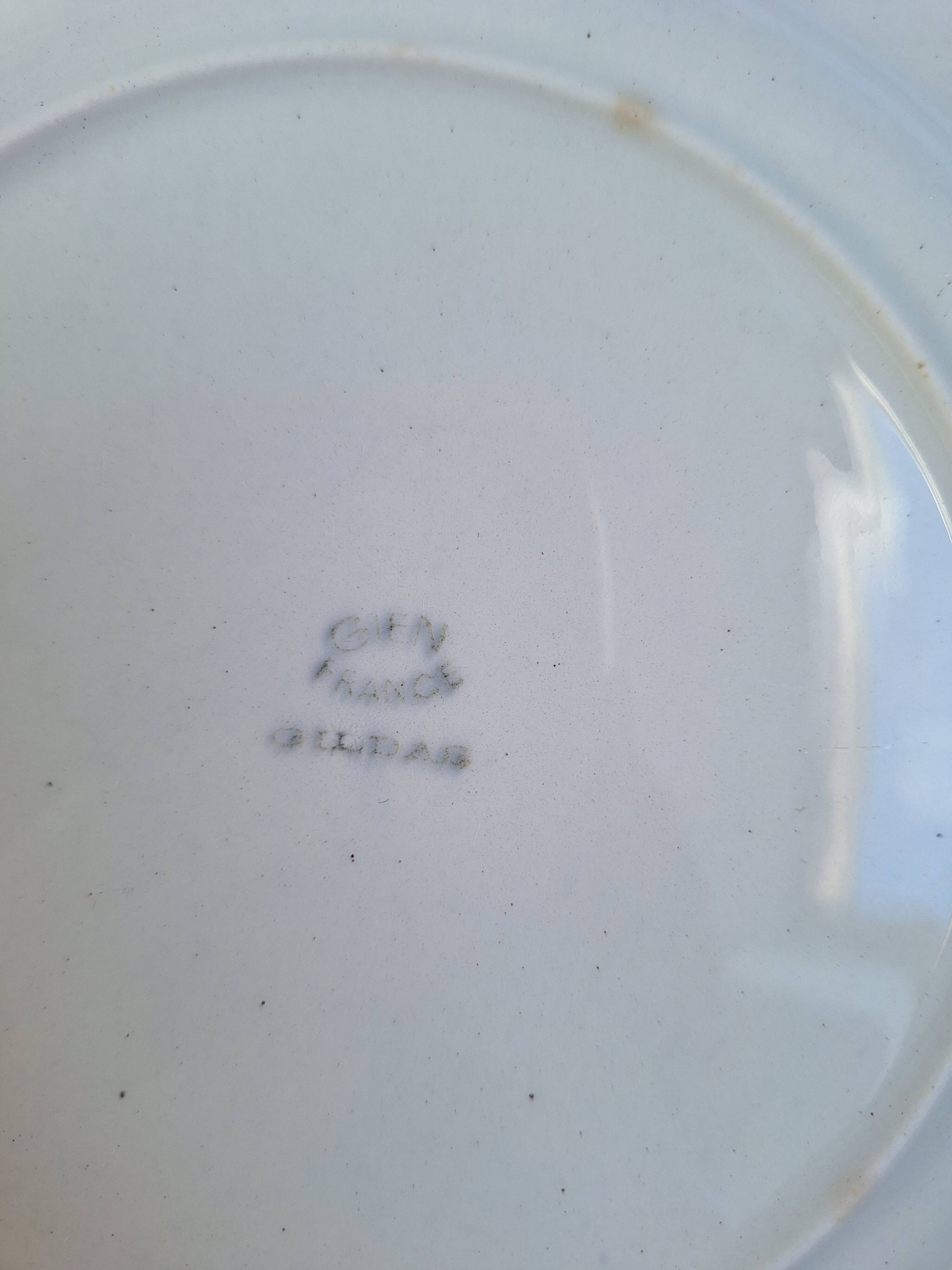 Flat plates Gien, Sarreguemines, Digoin