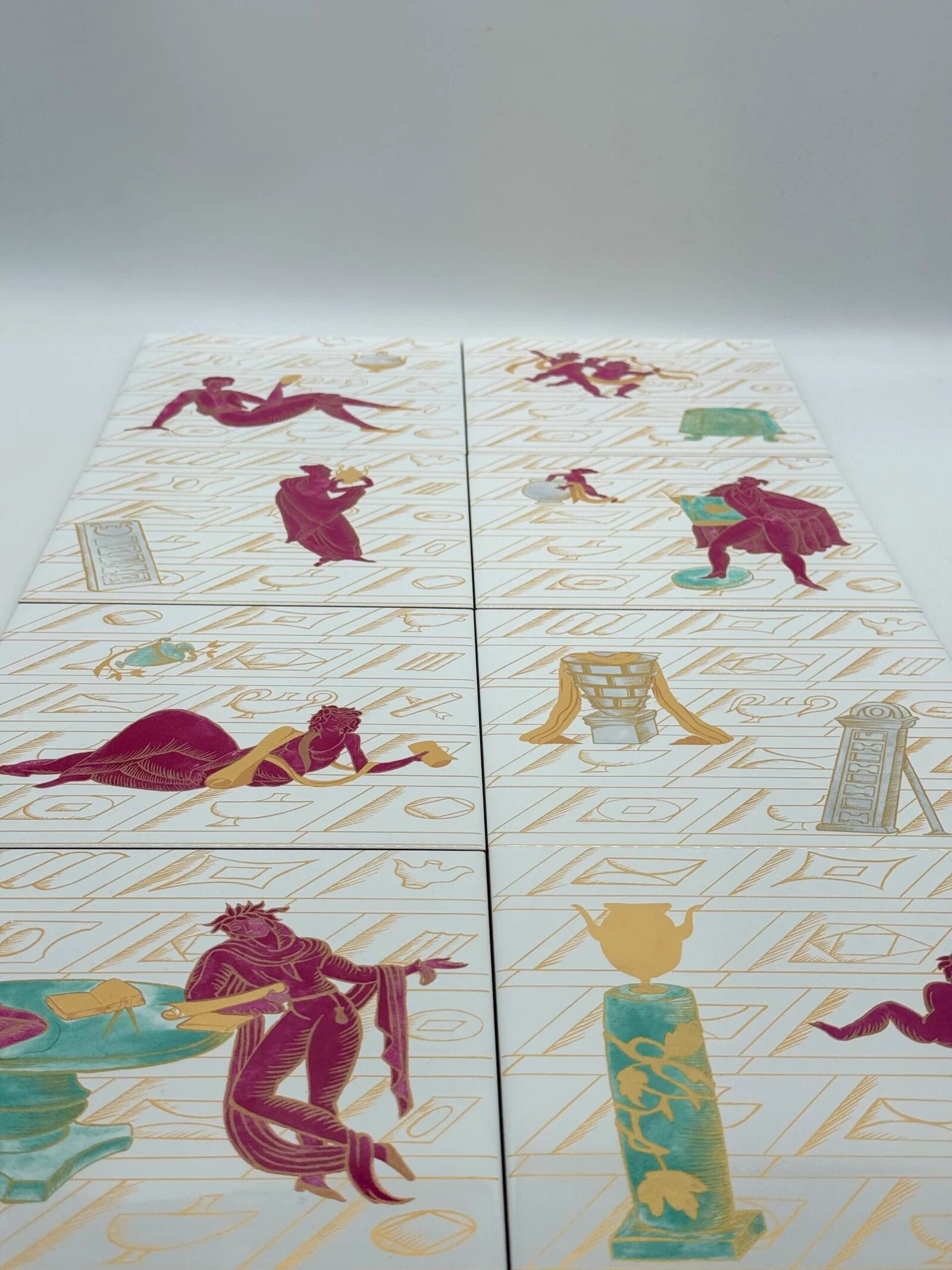 Gio Ponti ceramics — "The Classical Conversation", 1980s
