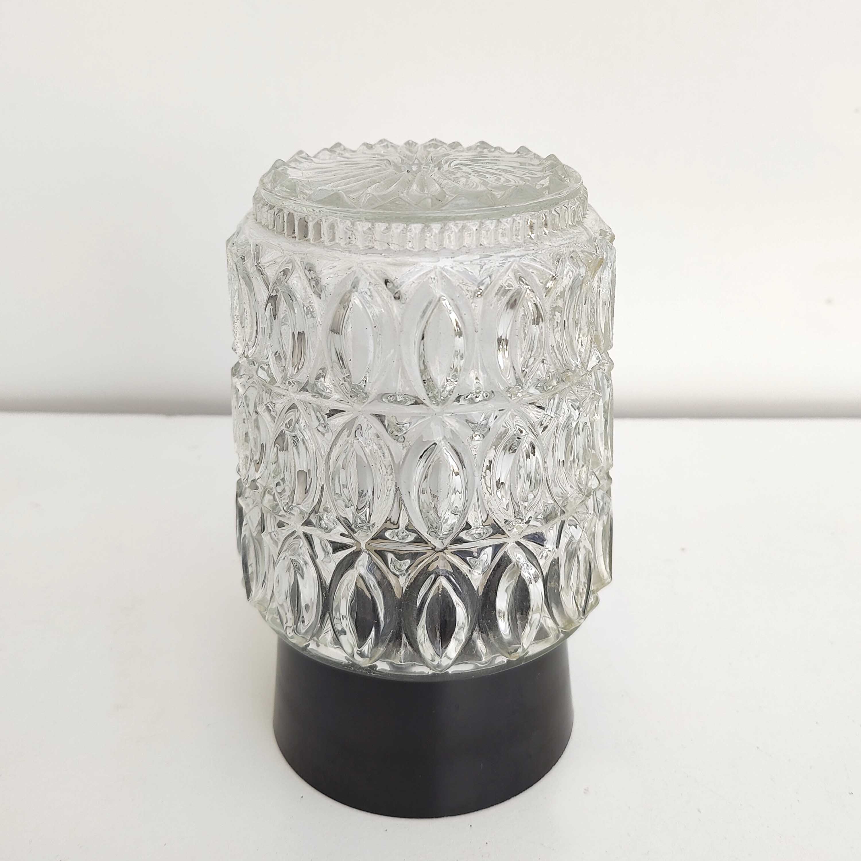 Ceiling lamp glass and bakelite black