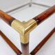 Bamboo and brass coffee table with glass top, 1960s.