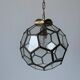 Italian Art Deco glass ceiling light in the shape of a honeycomb, 1950s, Italy.
