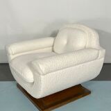 Mid-century White Art Deco sofa and armchair. Italy 1930s