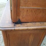 Buffet two bodies in solid oak cauchois