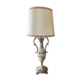 Grande lampe vintage en onyx et laiton doré - Hôtel particulier