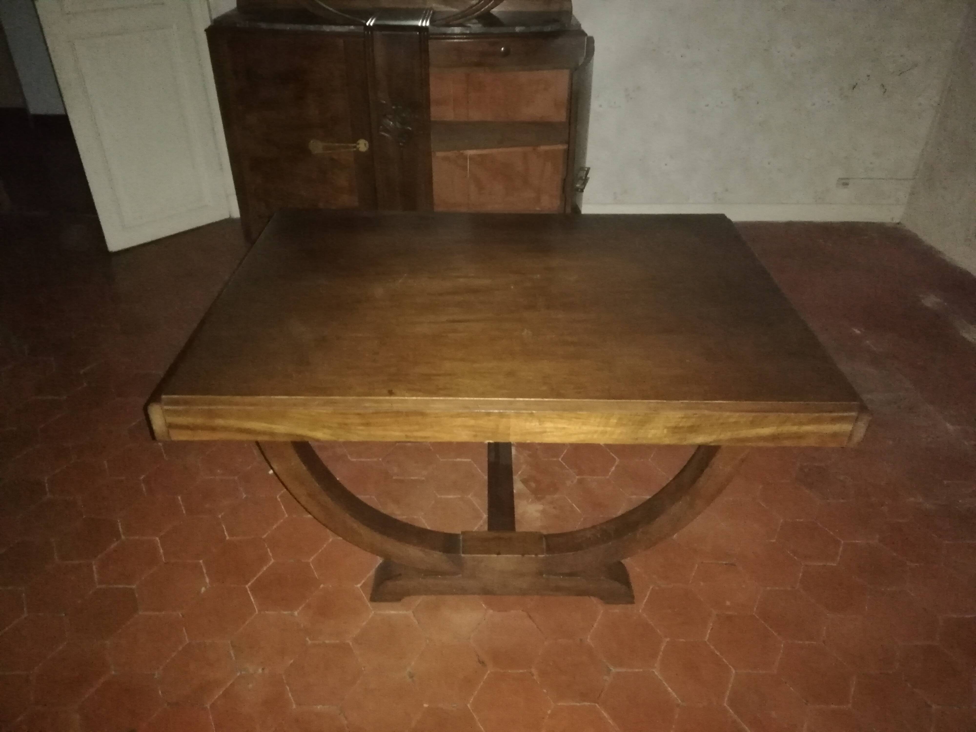 Art deco style dining room table and 6 chairs