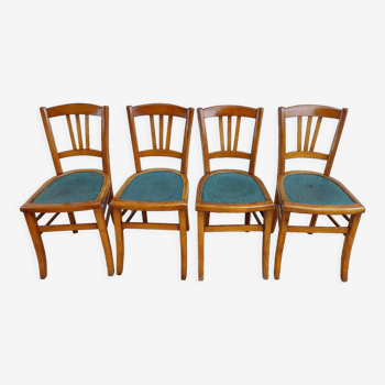 4 chaises bois Mado, bistrot