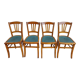 4 chaises bois Mado, bistrot