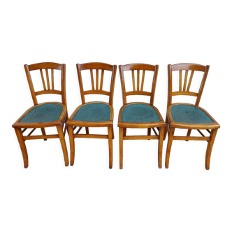 4 Mado wooden chairs, bistro