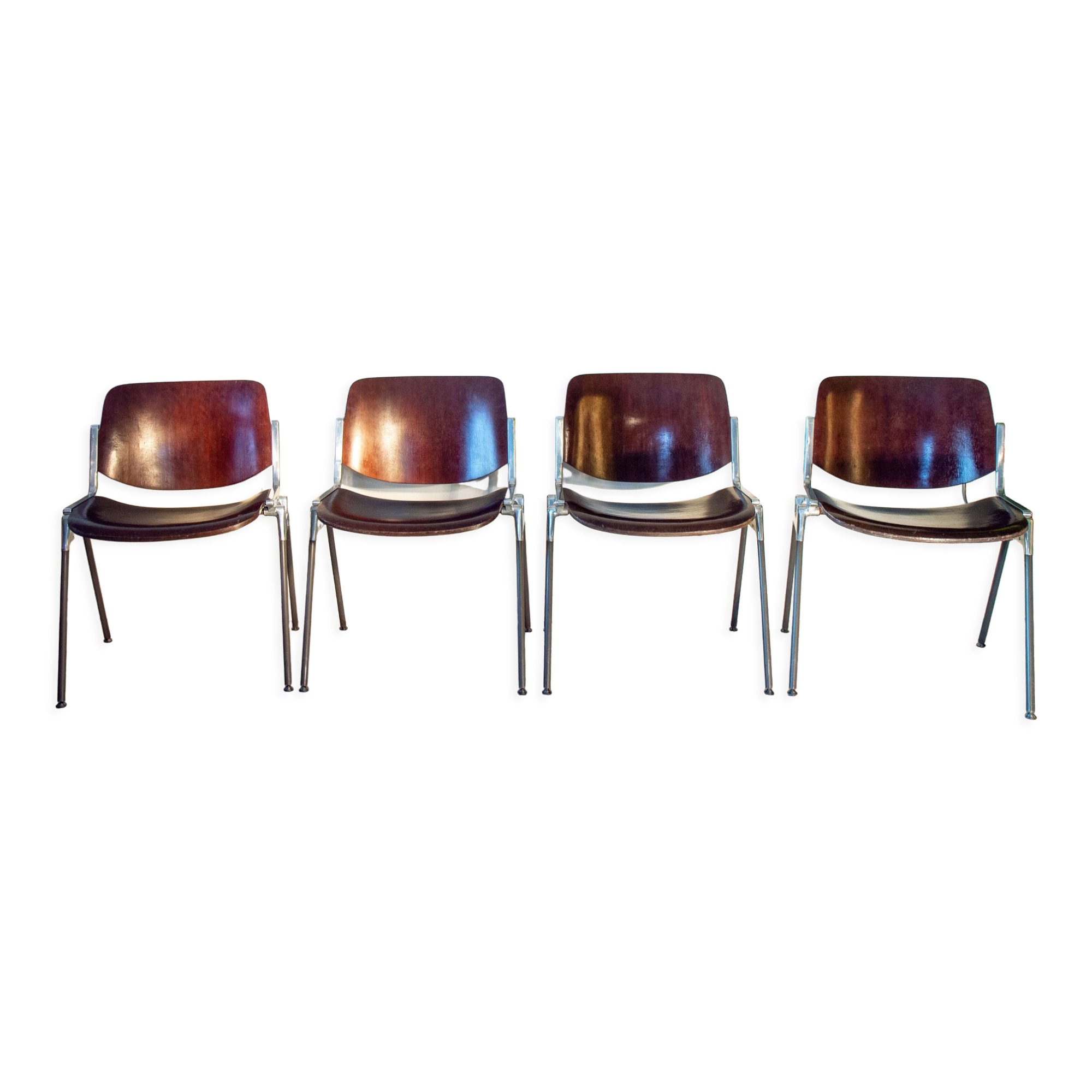 Suite de 4 chaise DSC 106 de Giancarlo Piretti pour Castelli, 1965