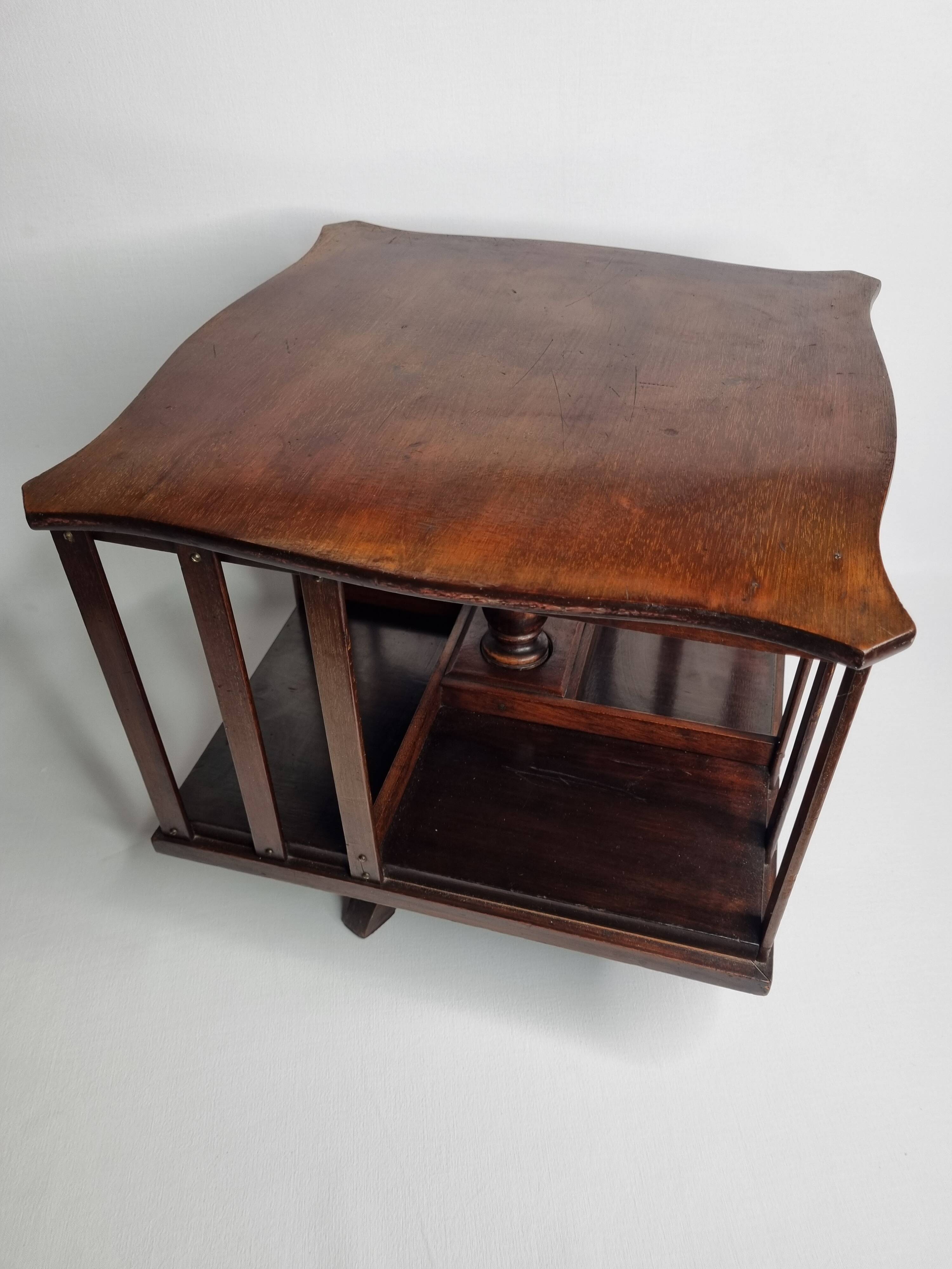 Small English style revolving table bookcase, 36 cm