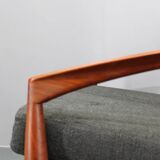 Canapé 2 places en teck Paper Knife de Kai Kristiansen des années 1960, Danemark