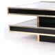 Brass and lacquered glass coffee table, circa 1979