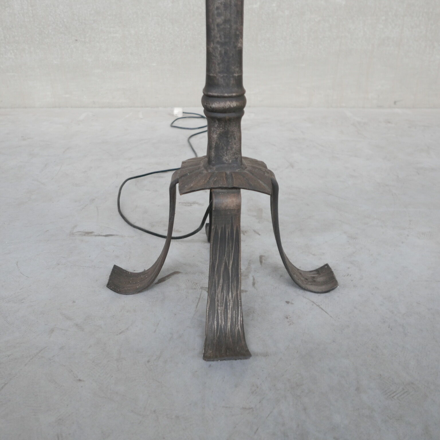 Brutalist Iron Belgium Mid-Century Floor Lamp