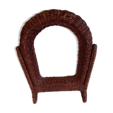 Rattan tilting mirror
