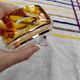 Pair of crystal stemmed bowls