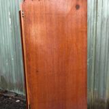 Vintage wardrobe and shelves with formica front doors and oak cp sides.