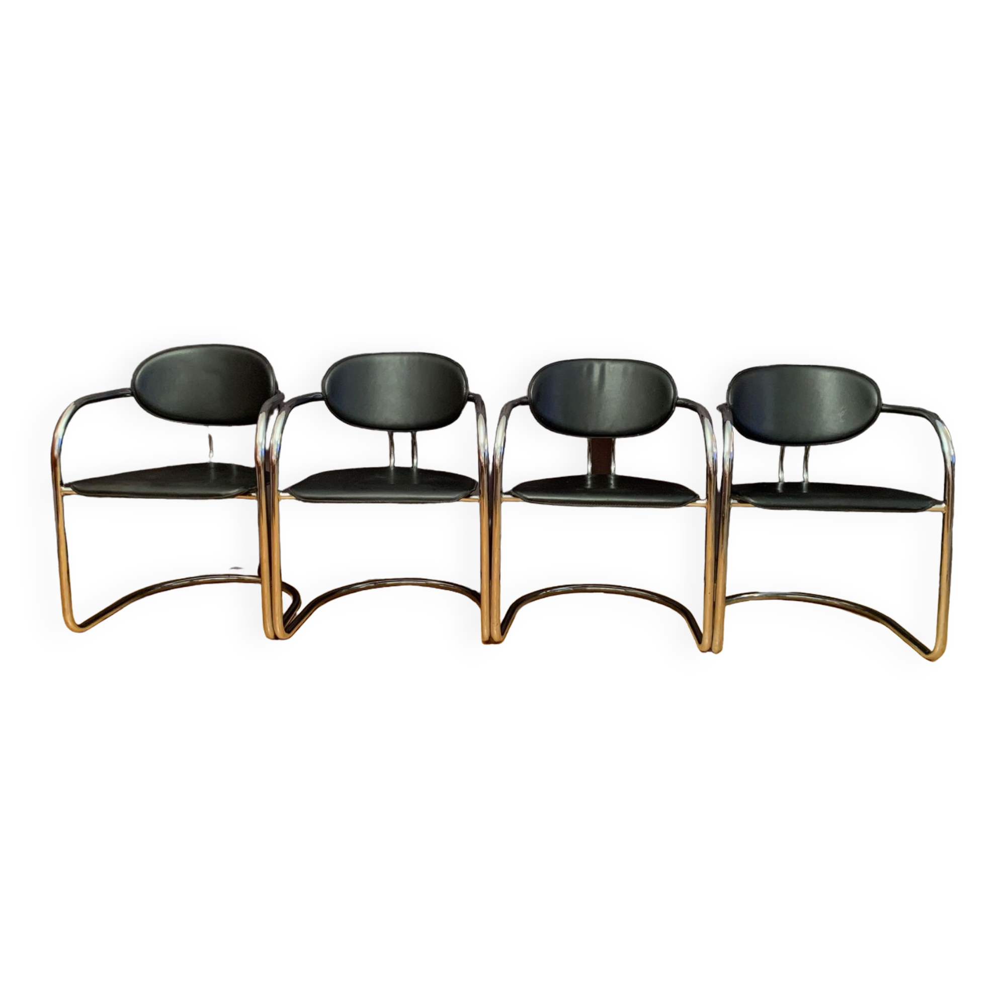 A set of four chairs, Italy, 1980s.