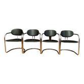 A set of four chairs, Italy, 1980s.