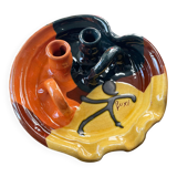 Thomas Buxo multifunctional ceramic candlestick ashtray olive dish