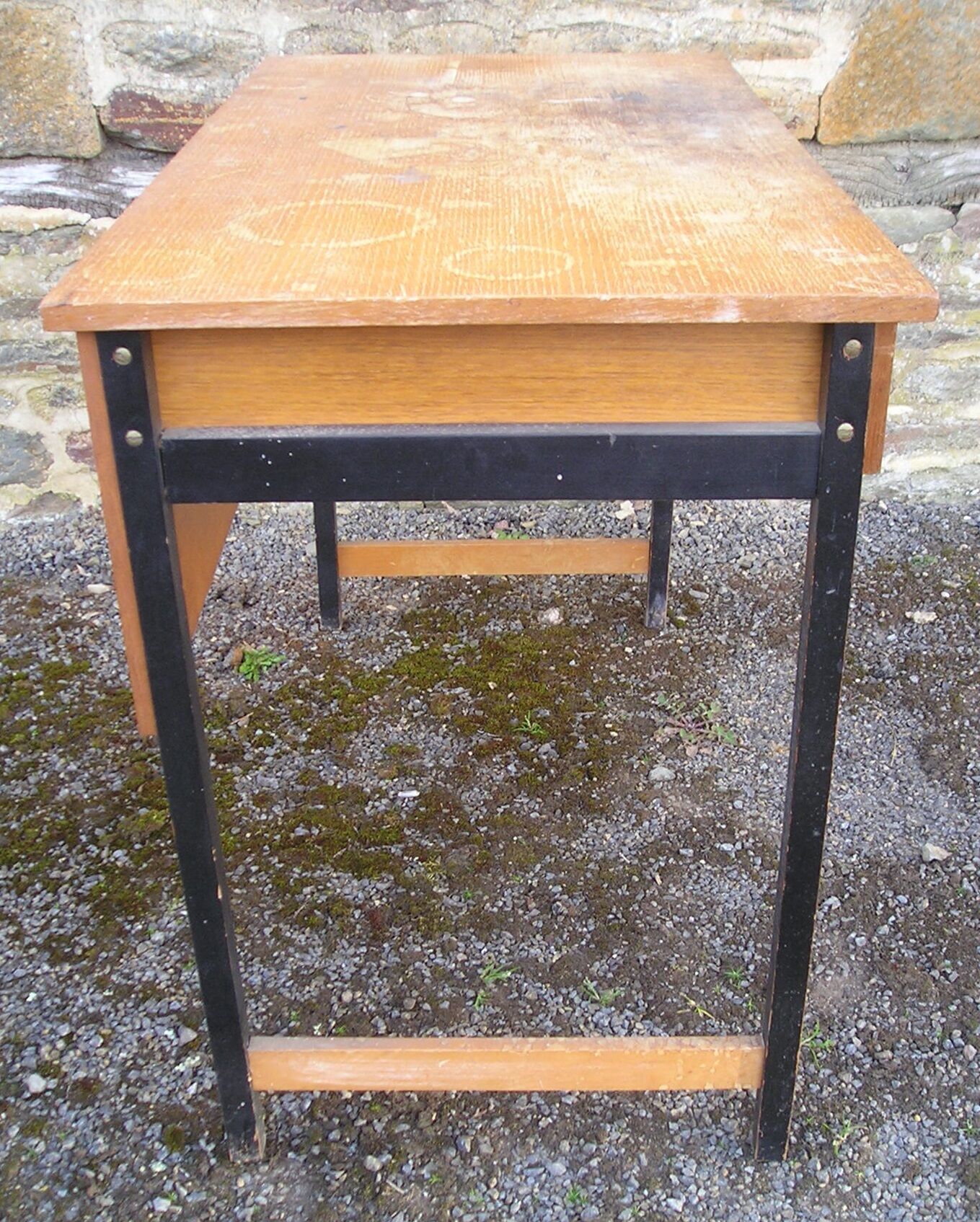 Wood and metal desk from the 60s/70s