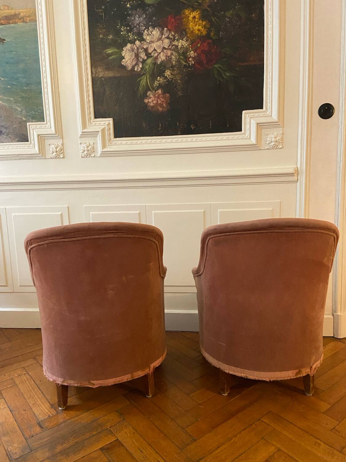 Set of two toadstool armchairs