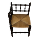Chaise d'angle en bois sculpté et paille fin XIXème s.