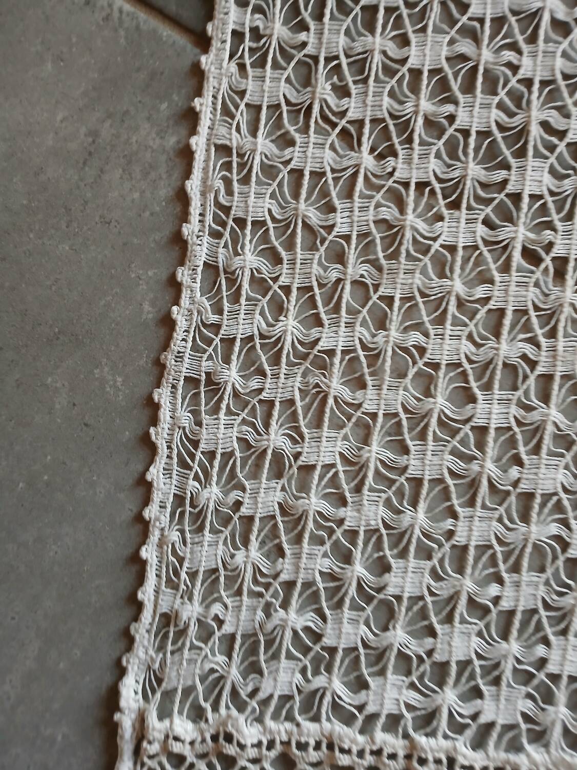 Vintage crochet curtain