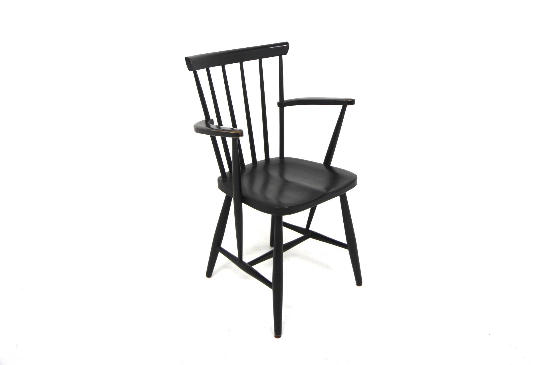 Scandinavian "Pinnstol" armchair in beech, Sweden, 1960