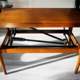 Scandinavian liftable coffee table, expandable "sm-rrebred" 1950-60