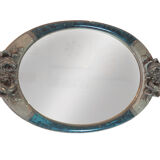 Mirror with rose relief decor